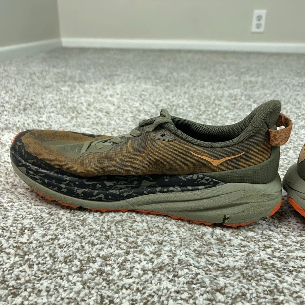 HOKA Shoes Mens Size 10.5 Speedgoat 6 Green Trail Running Sneakers Vibram